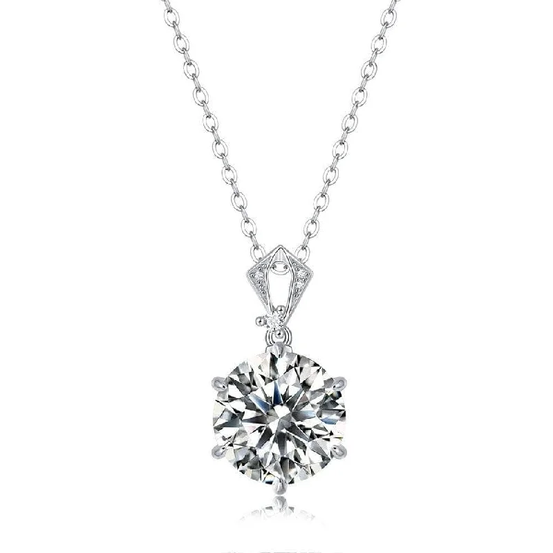 Fine filigree necklaces-10 Ct Diamond Pendant Necklace