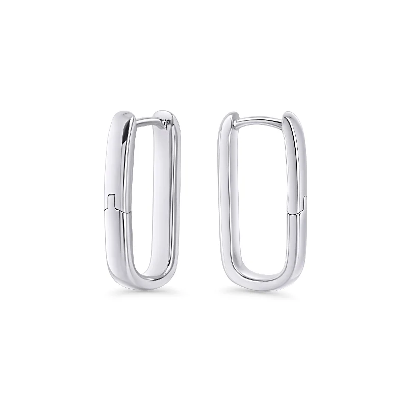 Clear crystal earrings-Suzie Medium Huggie Earrings