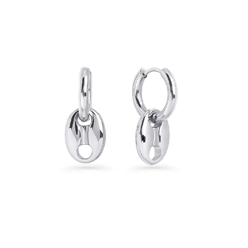 Wide cuff earrings-Brittany II Huggie Earrings