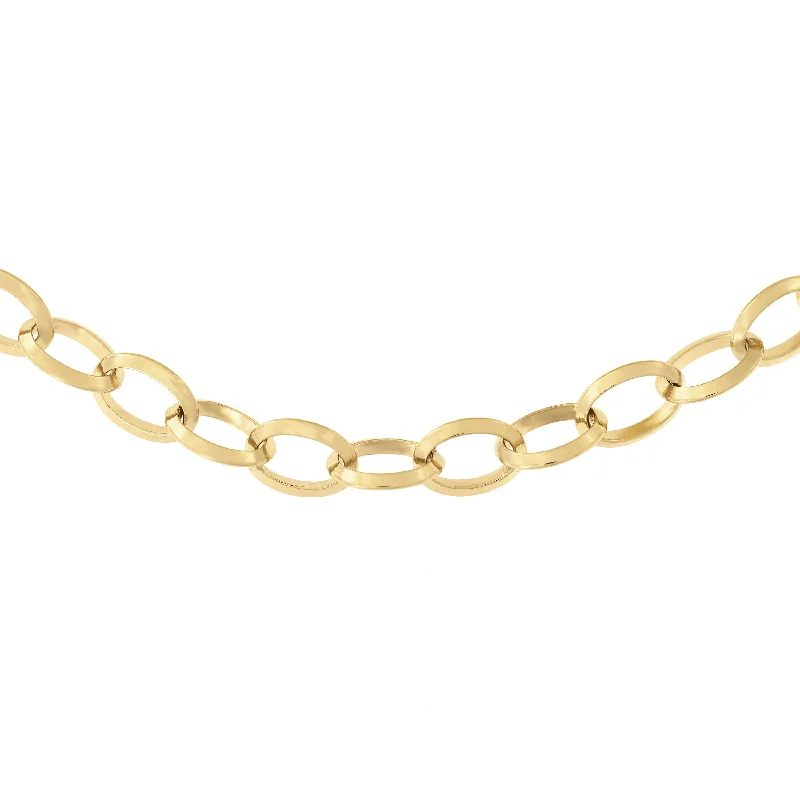 Slip knot necklaces-9ct Yellow Gold Fancy Link Necklace