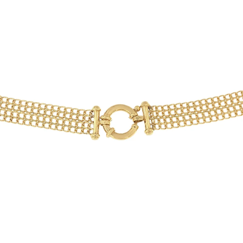 Fine thread necklaces-9ct Yellow Gold Fancy Necklace