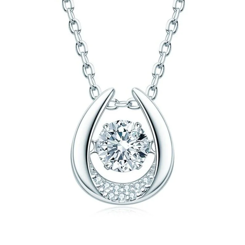 Cosmic sign necklaces-5.0mm 0.5 Ct Twinkle Diamond Necklace