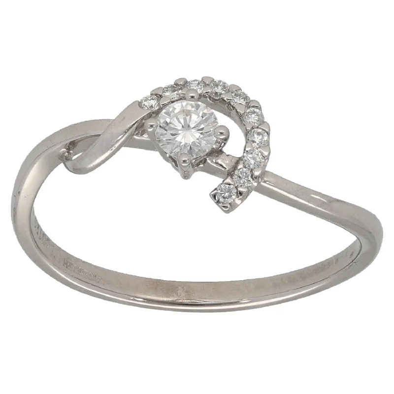 Stretch open rings-18ct White Gold 0.24ct Diamond Dress/Cocktail Ring Size M