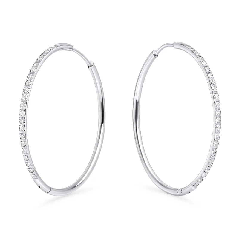 Oval stud earrings-Helena Large Huggie Earrings