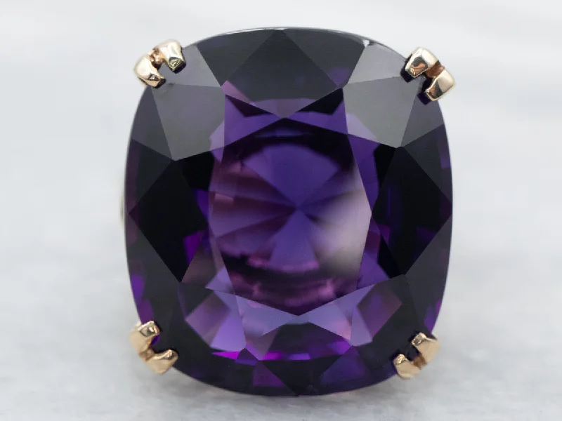 Fine dot rings-Stunning Amethyst Cocktail Ring