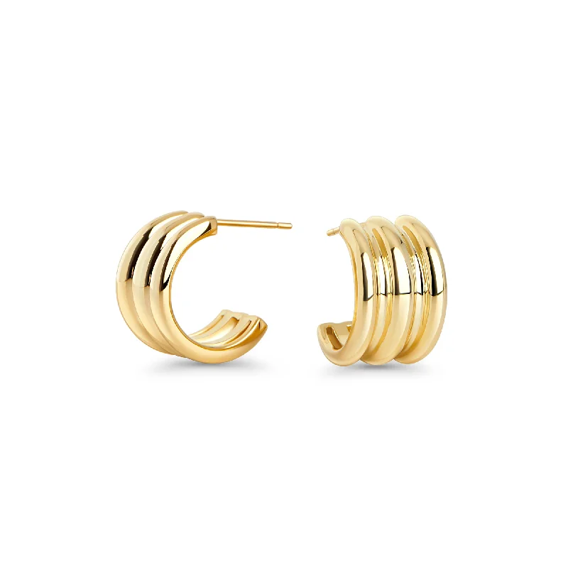 Vine hoop earrings-Melissa Hoop Earrings