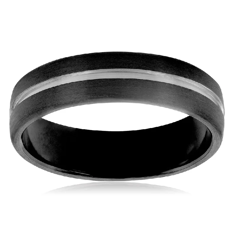 Slide band rings-Zirconium 6mm Gents Ring 1.6mm Thick Standard Fit Size Z