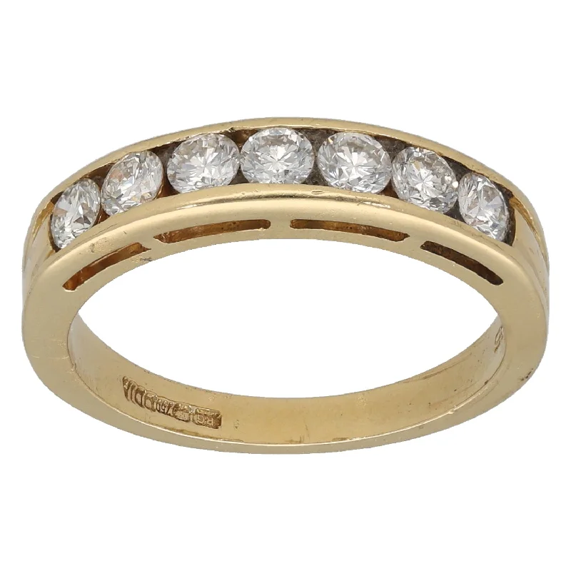 Fine dot rings-18ct Gold 0.75ct Diamond Half Eternity Ring Size O