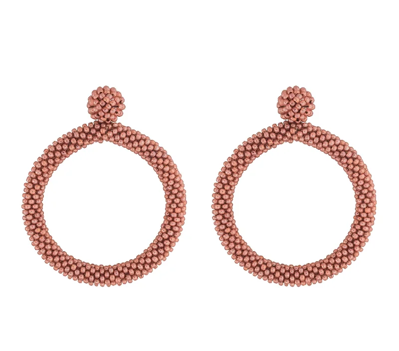 Onyx earrings-***NEW*** <br>The Roll-On® Hoop <br> Terracotta