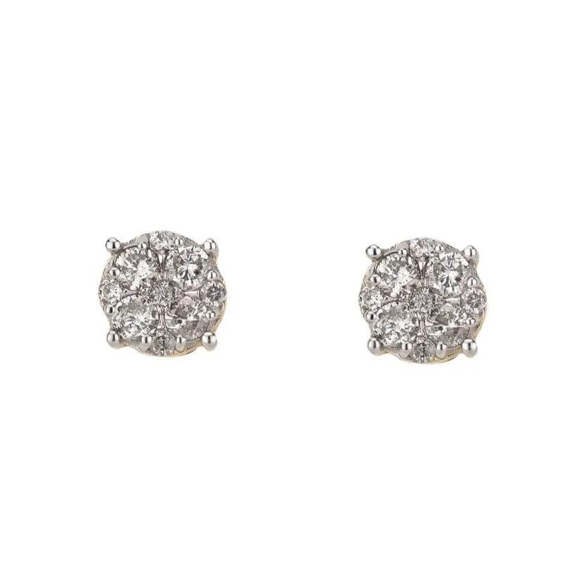 Sun themed earrings-0.76CT Diamond Earrings