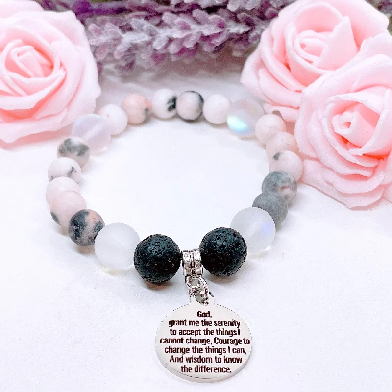 Fine clay bracelets-Serenity Prayer Classic Charm Bracelet Lava