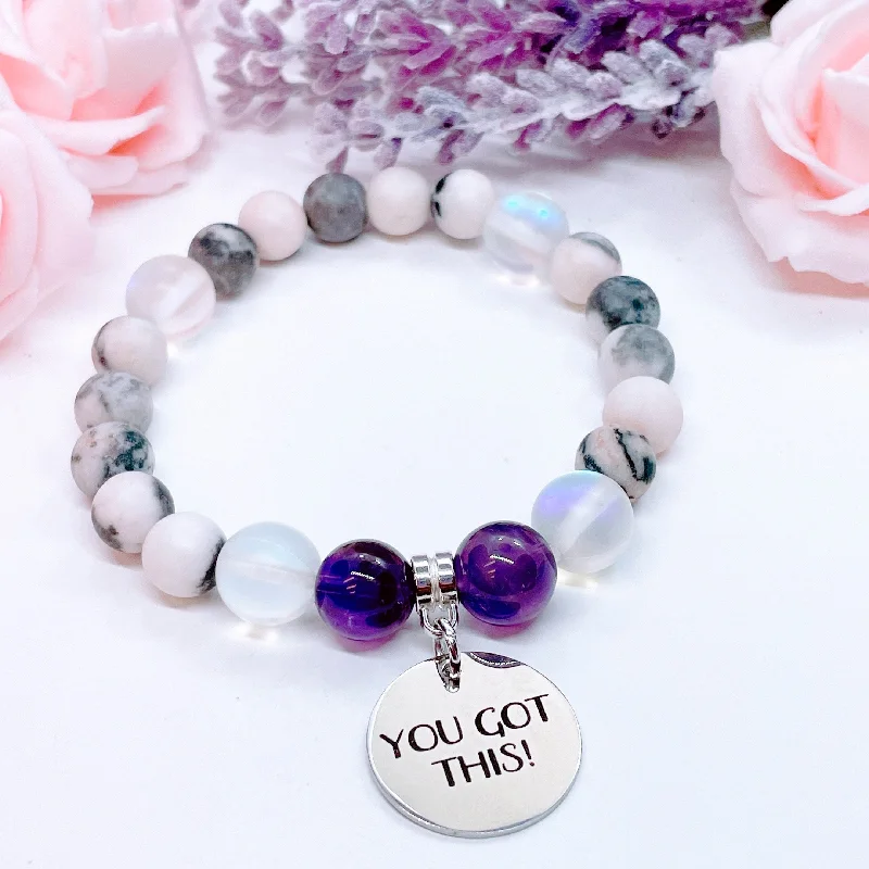 Thai tile bracelets-You Got This Classic Charm Bracelet Amethyst