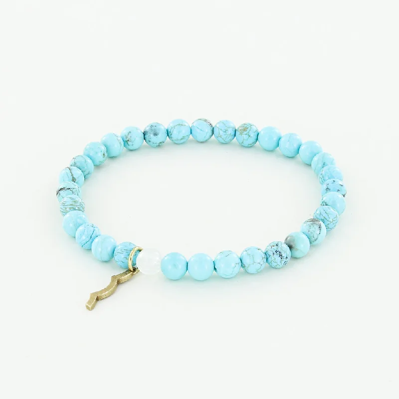 Thread tassel bangles-Rayminder UV Awareness Bracelet in Cyan Turquoise