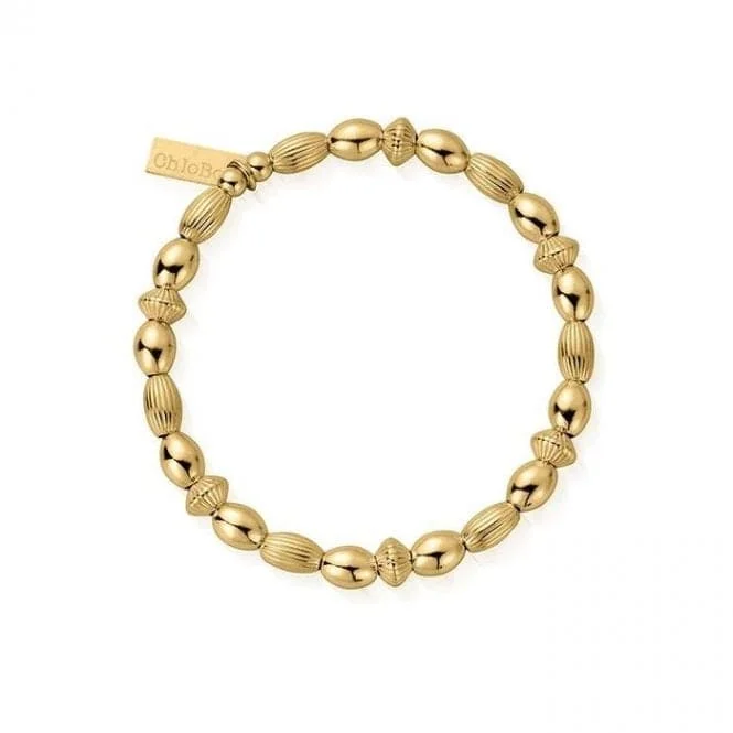 Pine grain bangles-Gold Mini Oval Disc Bracelet GBMOD