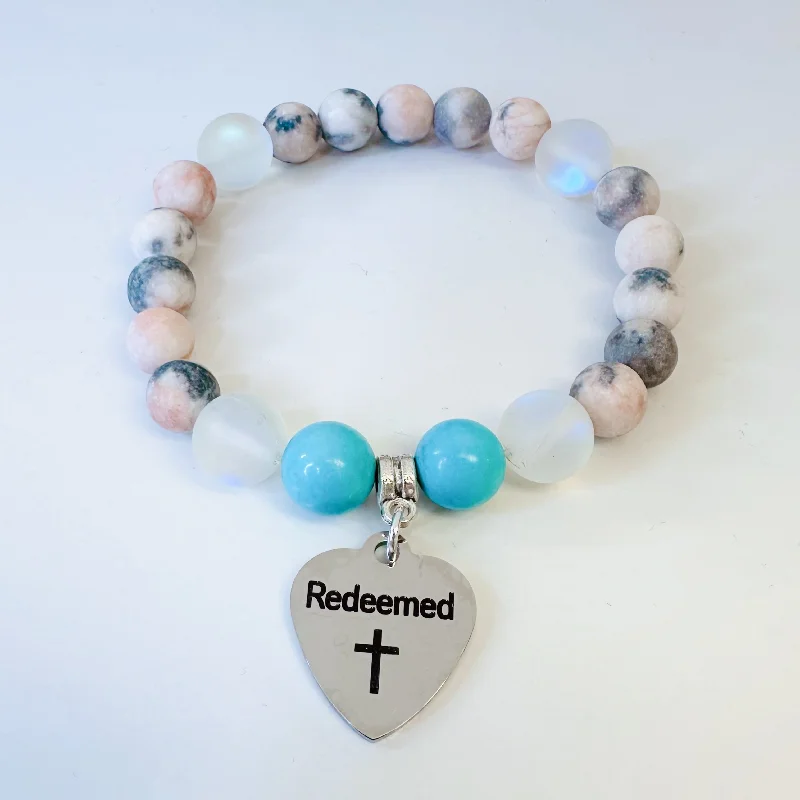 Pure shine bracelets-Reedemed Classic Charm Bracelet Turquoise