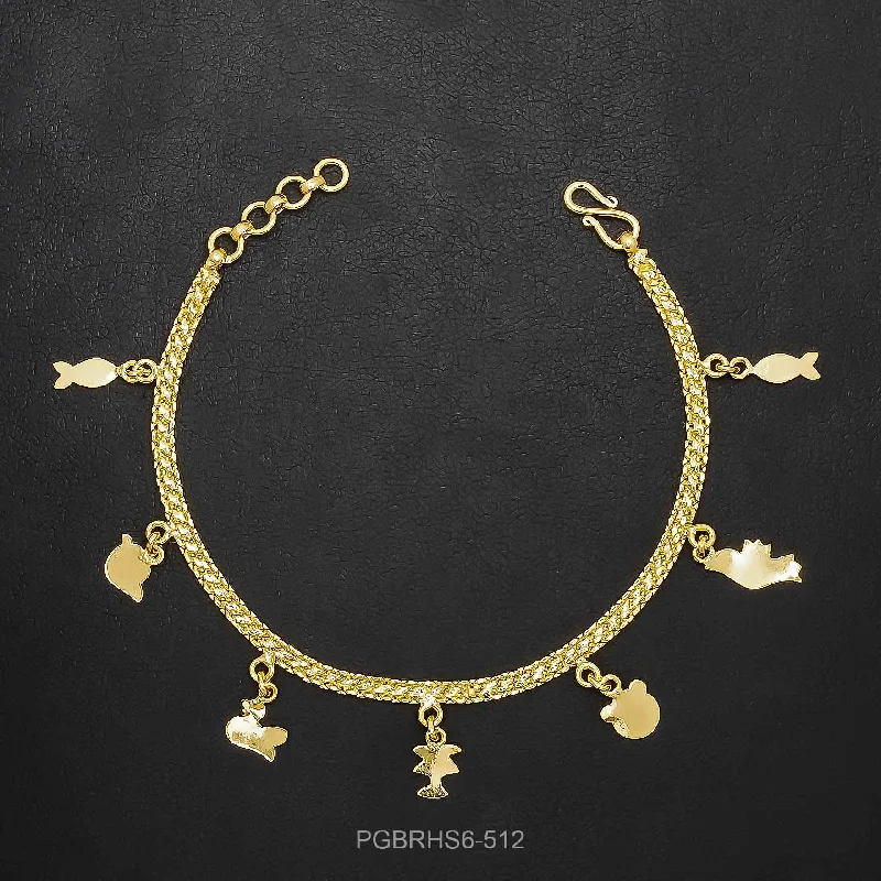 Sleek clasp bangles-GOLDEN BRACELET BANGLE PGBRHS6-512