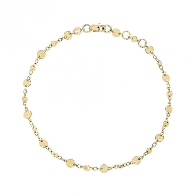 Woven thread bracelets-9ct Yellow Gold Bracelet GB525