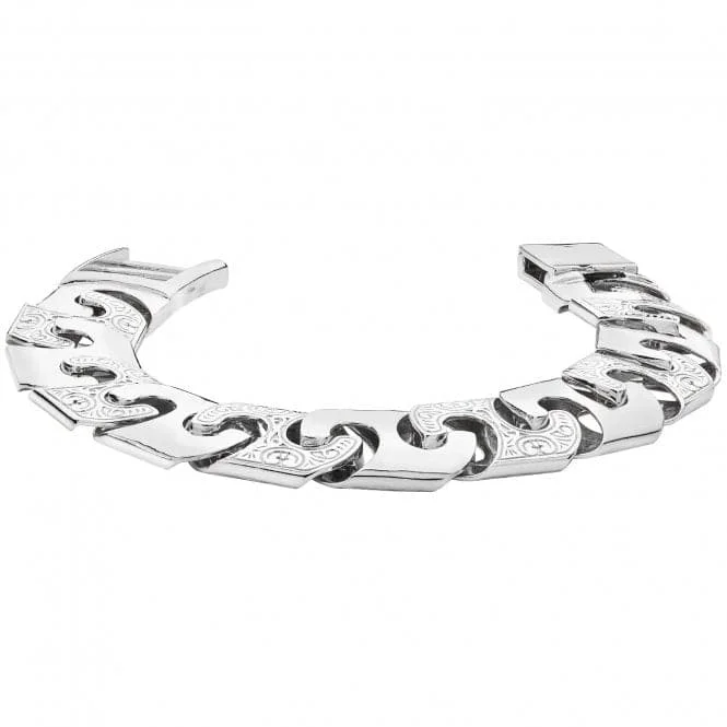 Ruby bracelets-Acotis Silver Bracelet Men's Cast G1161