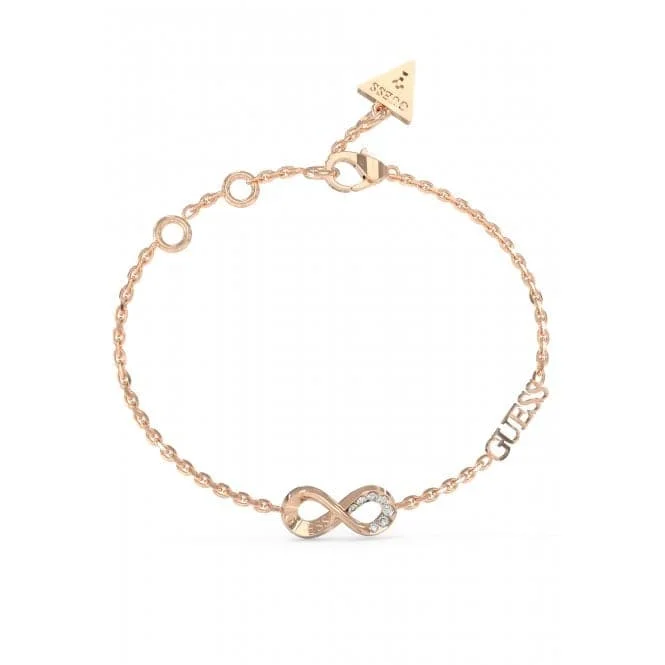 Owl motif bangles-Ladies Endless Dream Rose Gold Crystal Bracelet UBB03270RGL