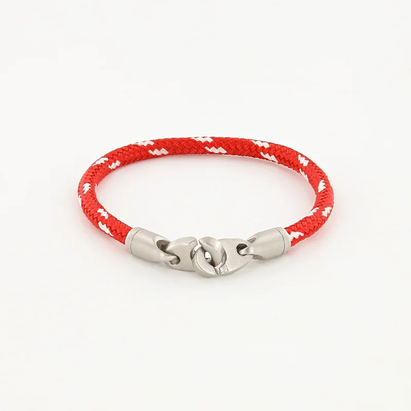 Fine accent bracelets-Contender Single Wrap Rope Bracelet with Stainless Steel Brummels