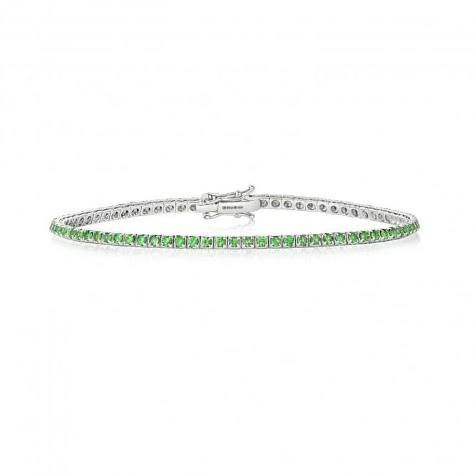 Akoya pearl bracelets-18ct White Gold Tsavorite Bracelet BDQ200WT