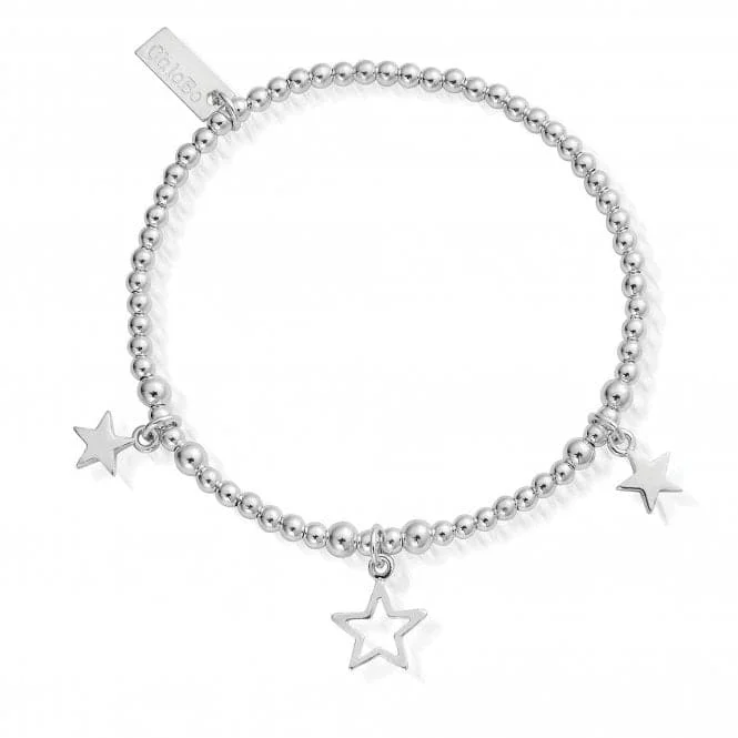 Akoya pearl bracelets-ChloBo Triple Star Bracelet SBSB097806