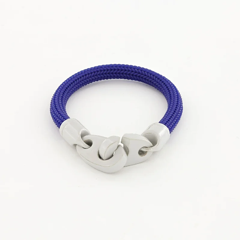 Bright diamond bracelets-Recruit Braided Rubber Bracelet with Large Powder Coated Brummels