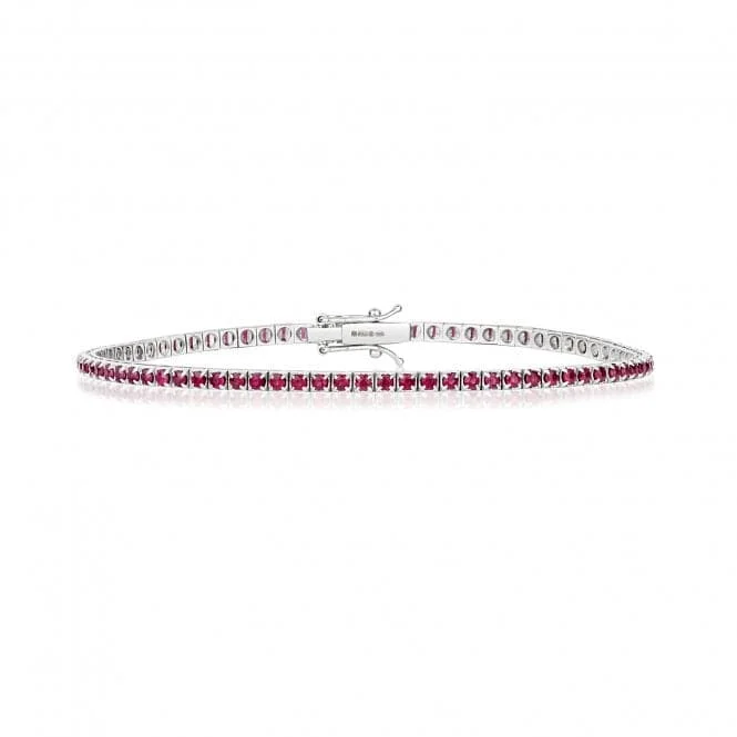 Hope eye bangles-18ct White Gold Ruby Bracelet BDQ200WR