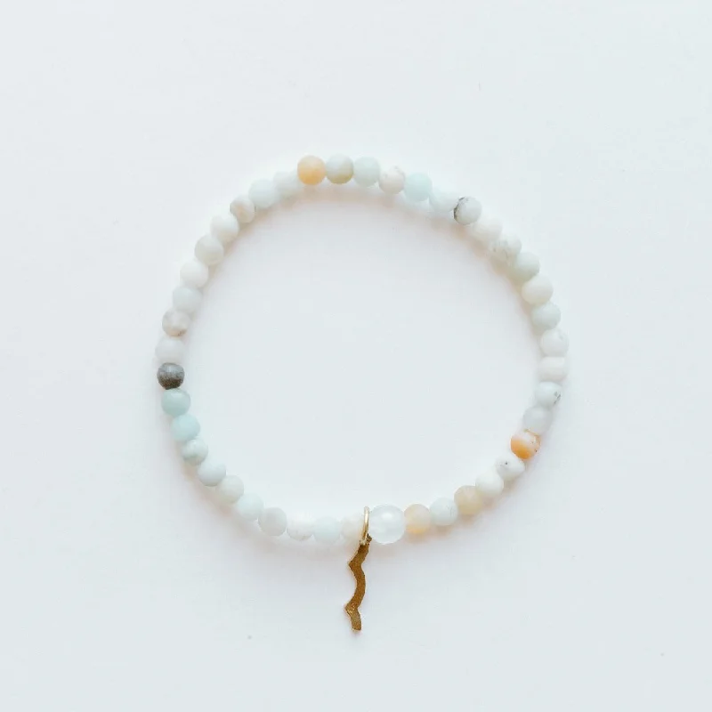 Coil charm bangles-Rayminder UV Awareness Bracelet in Amazonite