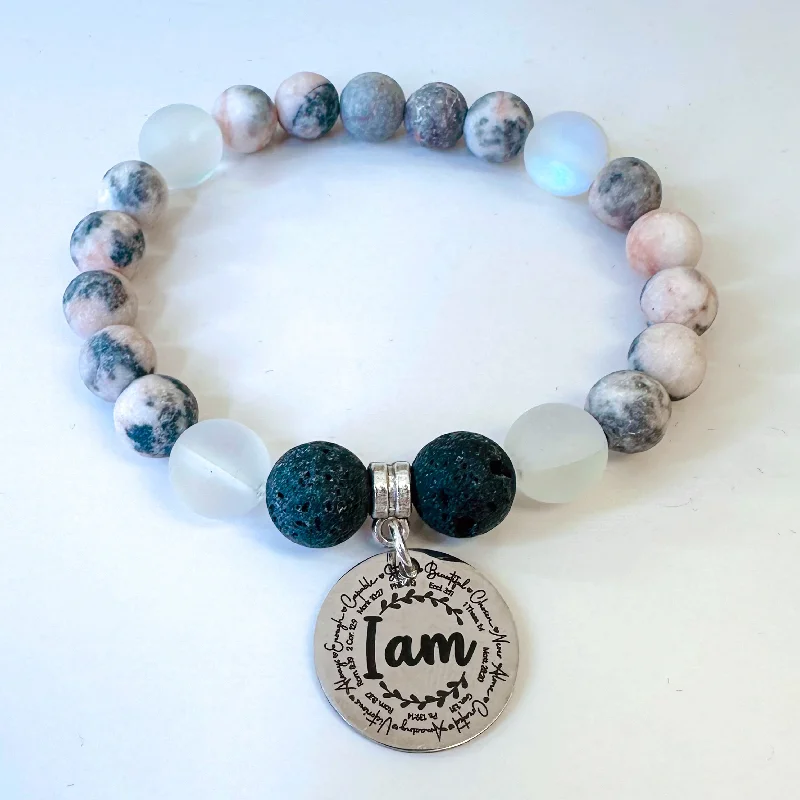 Ocean theme bracelets-I Am Bible Verses Classic Charm Bracelet Lava