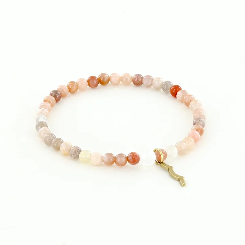 Multi-bead bangles-Rayminder UV Awareness Bracelet in Sunstone