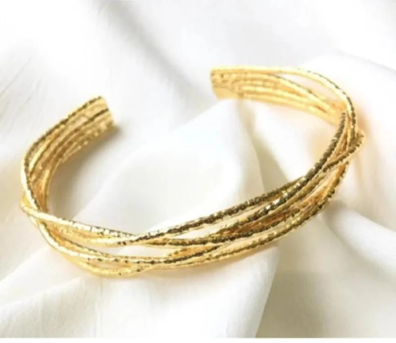 Sleek design bangles-Intertwine Bangle Bracelet