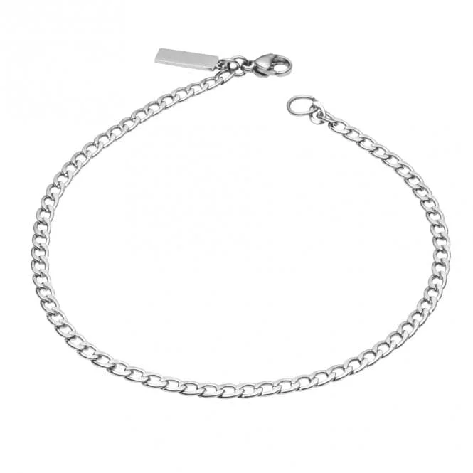 Mixed metal bracelets-Fine Curb Chain Bracelet B5412