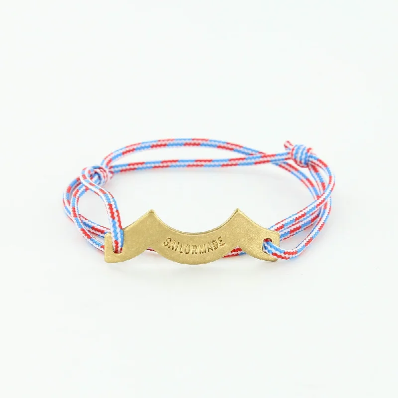 Soft enamel bracelets-Wave Chaser Rope Bracelet in Brass