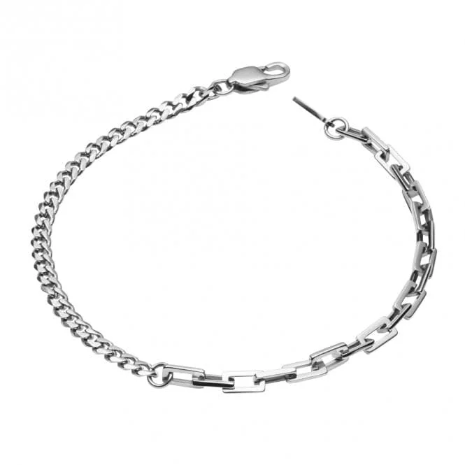 Solid stone bracelets-Mixed Chain Style Bracelet B5406