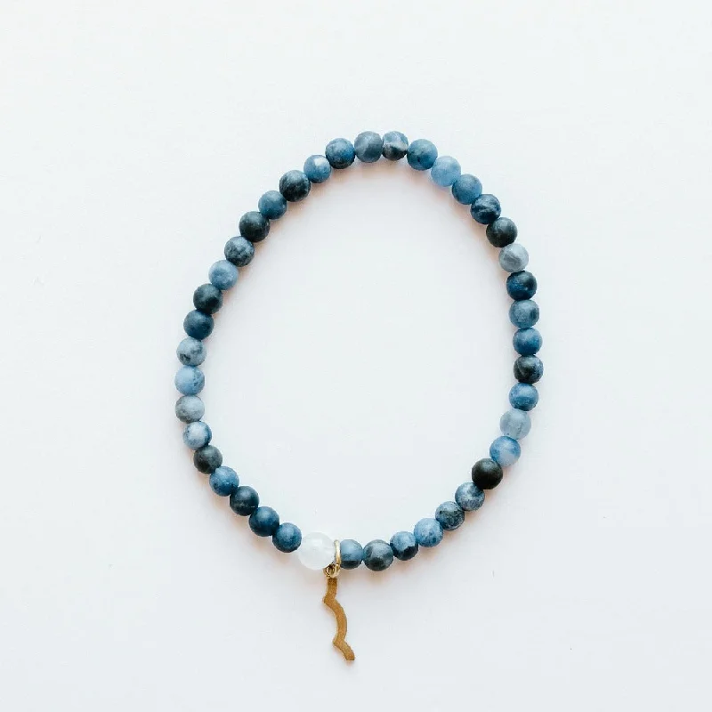 Wolf motif bracelets-Rayminder UV Awareness Bracelet in Sodalite