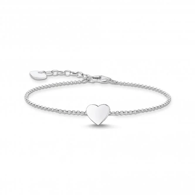 Hope eye bangles-Sterling Silver Heart Bracelet A2044-001-21-L19V