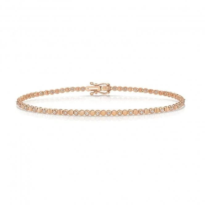 Bright diamond bracelets-Diamond Jewellery 9ct Gold Diamond Bracelet BD040R