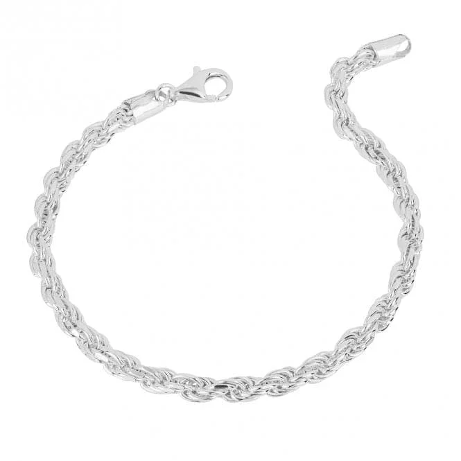 Ocean theme bracelets-Diamoind Cut Rope Chain 22cm Bracelet B5396