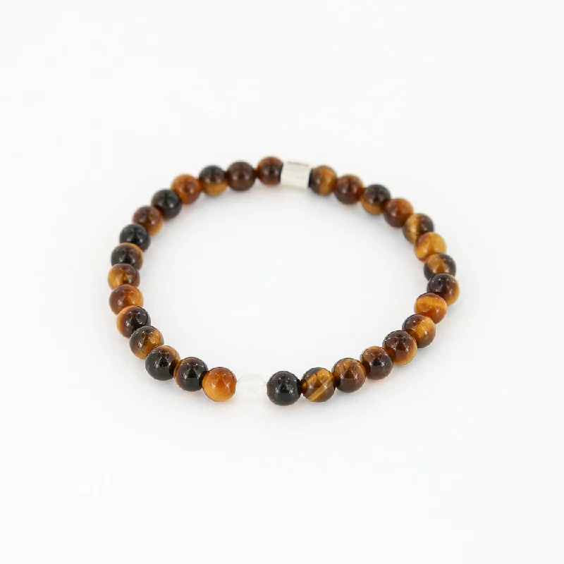 Owl feather bracelets-Men's Rayminder UV Awareness Bracelet in 6mm Tiger Eye