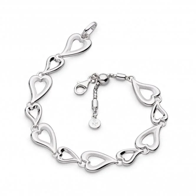 Soft enamel bracelets-Desire Love Story Sandblast Multi-Link 7.5" Slider Bracelet 70523SRP